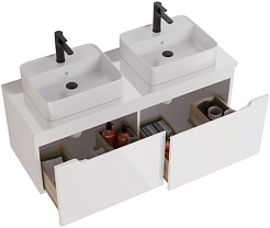 Dreja Тумба под раковину W 125 подвесная белая – фотография-22